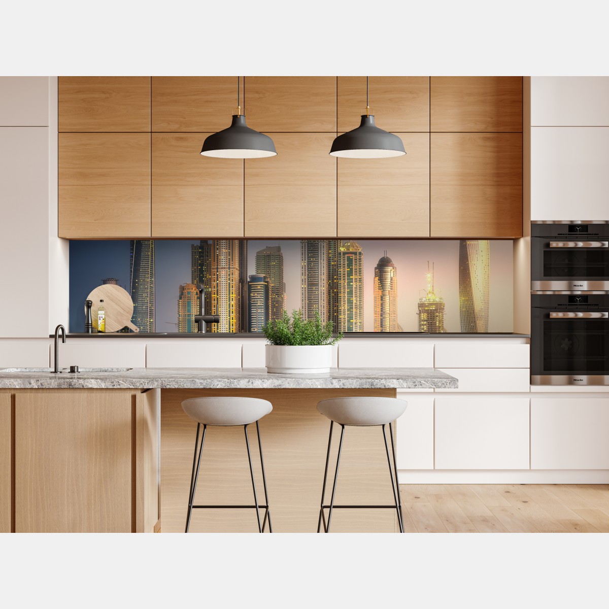 Naklejka repozycjonowalna złota panorama miasta o zmierzchu – Wallissimo® Naklejka repozycjonowalna złota panorama miasta o zmierzchu – Wallissimo®