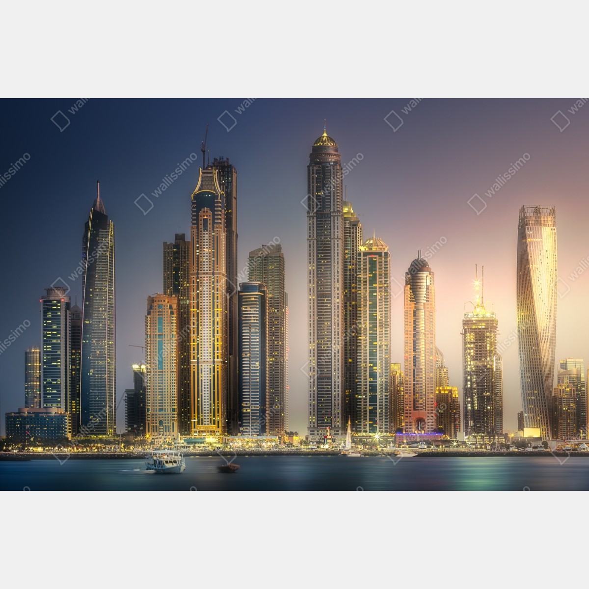 Naklejka repozycjonowalna złota panorama miasta o zmierzchu – Wallissimo® Naklejka repozycjonowalna złota panorama miasta o zmierzchu – Wallissimo®