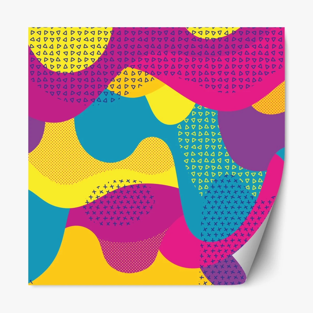 Naklejka repozycjonowalna żywy abstrakcyjny wzór fal – Wallissimo® Naklejka repozycjonowalna żywy abstrakcyjny wzór fal – Wallissimo®