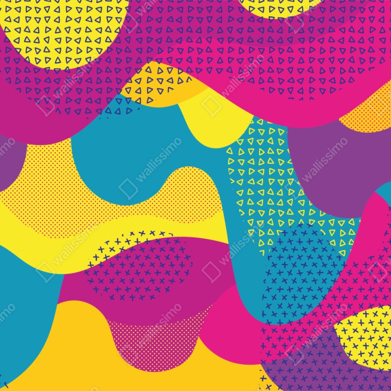 Naklejka repozycjonowalna żywy abstrakcyjny wzór fal – Wallissimo® Naklejka repozycjonowalna żywy abstrakcyjny wzór fal – Wallissimo®