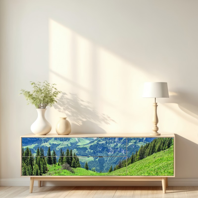 Naklejka repozycjonowalna alpejska panorama Engelberg, Szwajcaria – Wallissimo® Naklejka repozycjonowalna alpejska panorama Engelberg, Szwajcaria – Wallissimo®