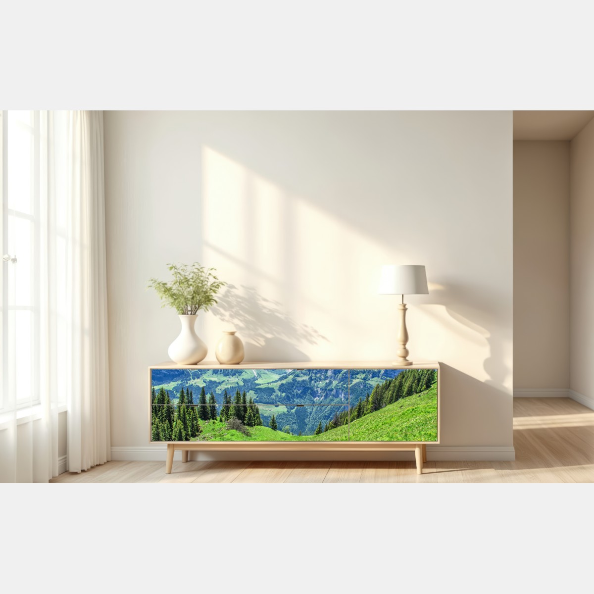 Naklejka repozycjonowalna alpejska panorama Engelberg, Szwajcaria – Wallissimo® Naklejka repozycjonowalna alpejska panorama Engelberg, Szwajcaria – Wallissimo®