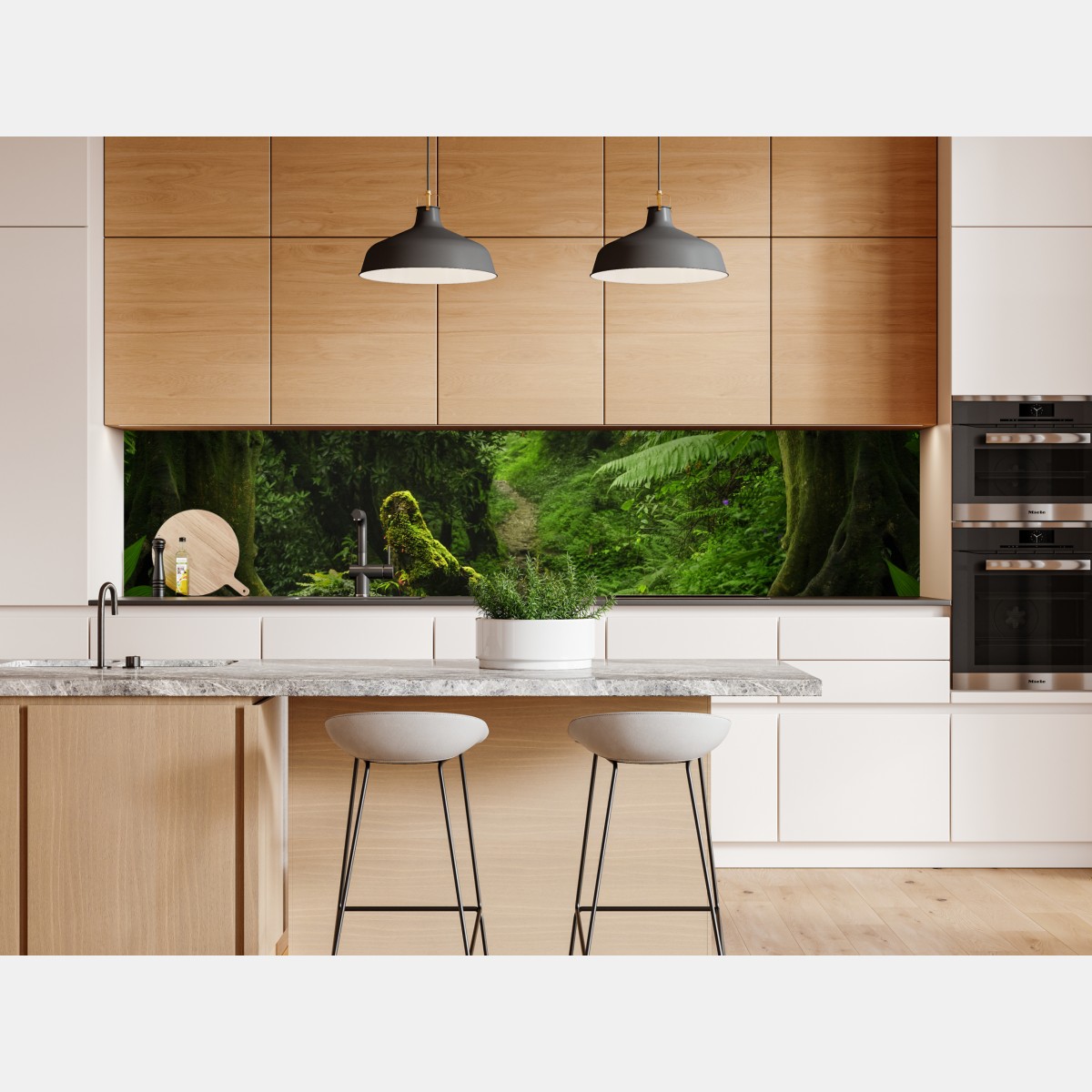 Naklejka repozycjonowalna zaczarowana mszysta leśna ścieżka – Wallissimo® Naklejka repozycjonowalna zaczarowana mszysta leśna ścieżka – Wallissimo®