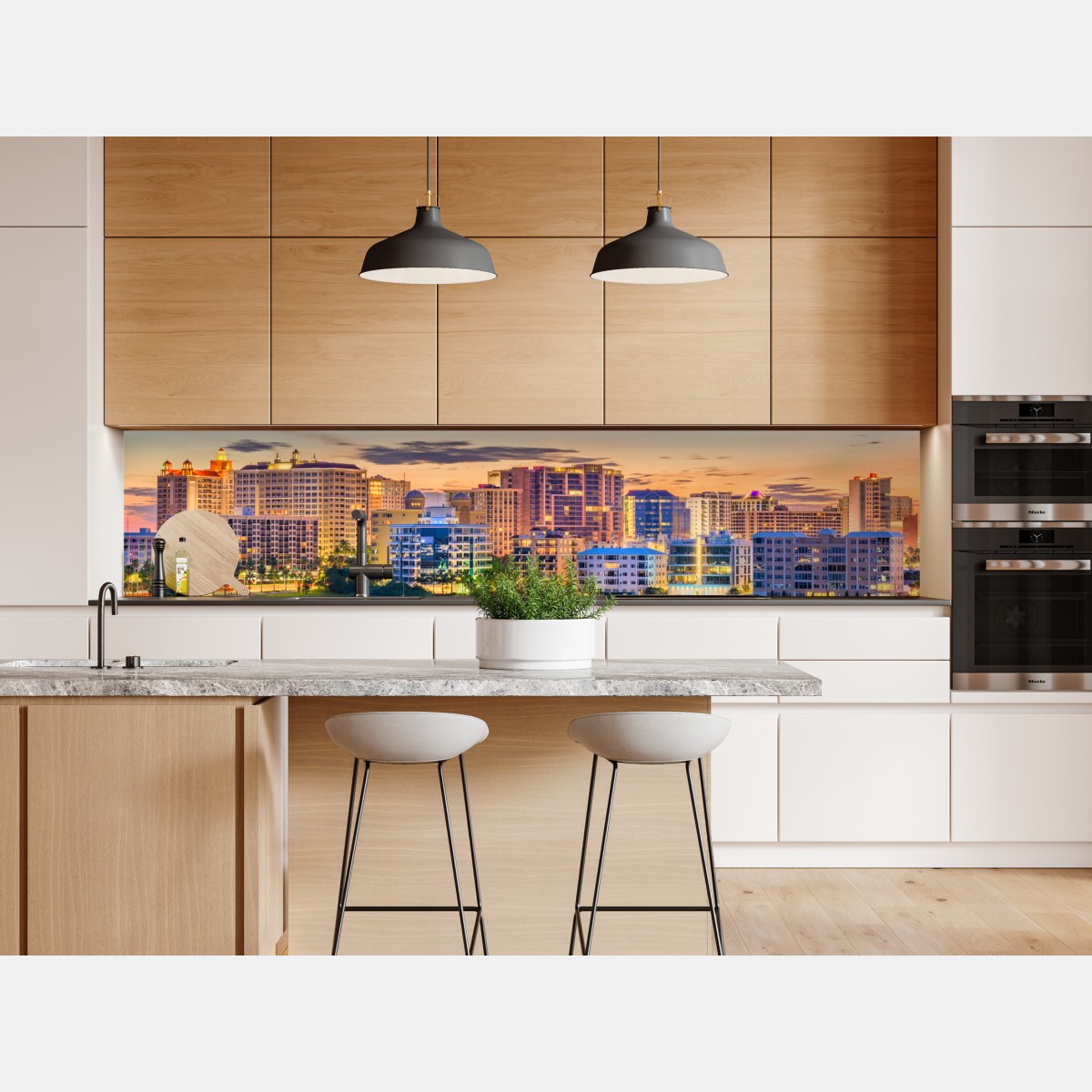 Naklejka repozycjonowalna Sarasota o świcie nad zatoką – Wallissimo® Naklejka repozycjonowalna Sarasota o świcie nad zatoką – Wallissimo®