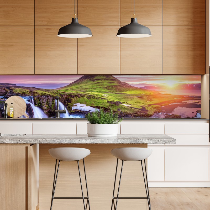 Naklejka repozycjonowalna elegancki czerwony flaming na czarnym tle – Wallissimo®