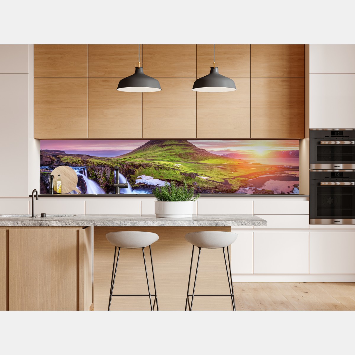 Naklejka repozycjonowalna Kirkjufell o wschodzie słońca – Wallissimo® Naklejka repozycjonowalna Kirkjufell o wschodzie słońca – Wallissimo®