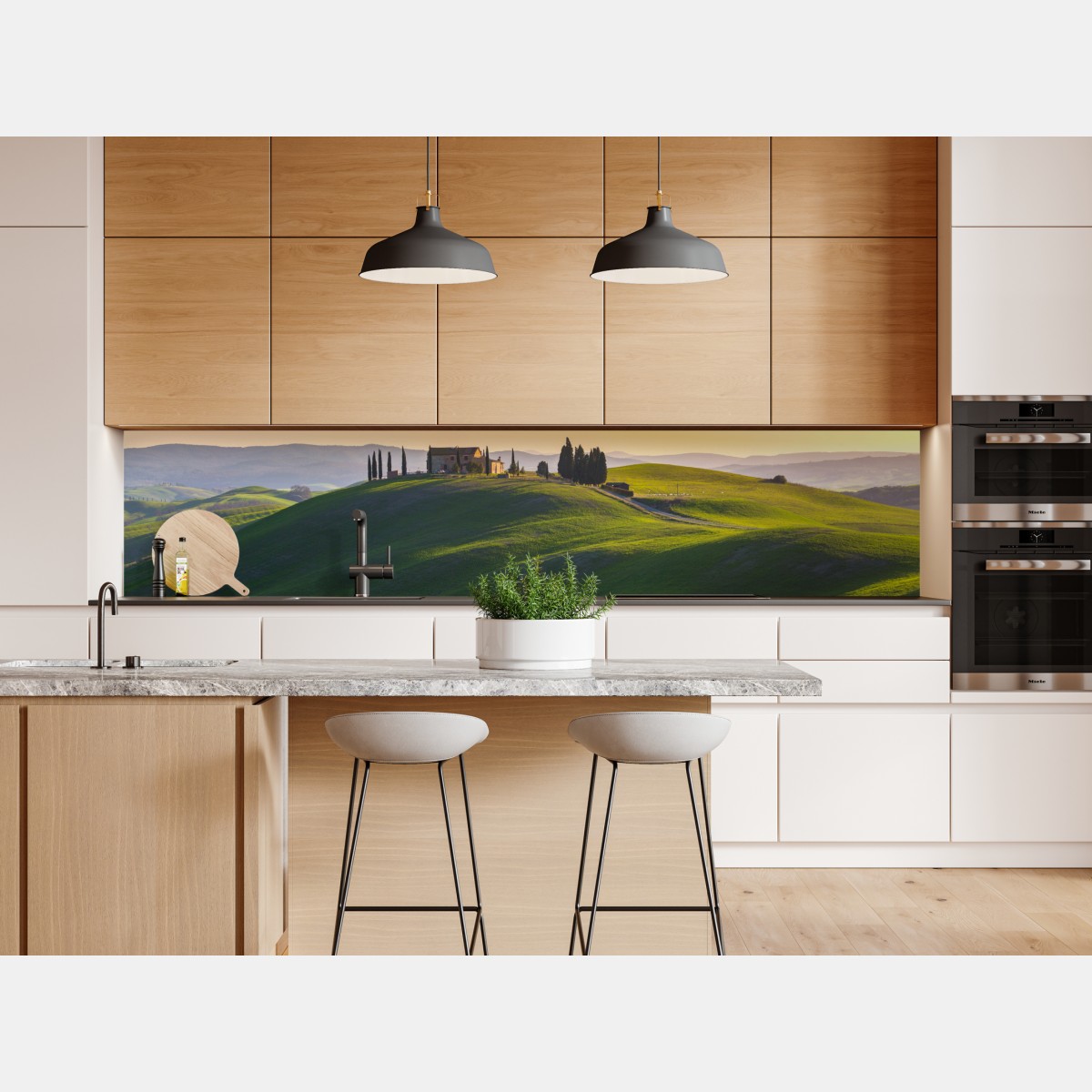 Naklejka repozycjonowalna gospodarstwo na zielonych wzgórzach, Crete Senesi – Wallissimo® Naklejka repozycjonowalna gospodarstwo na zielonych wzgórzach, Crete Senesi – Wallissimo®