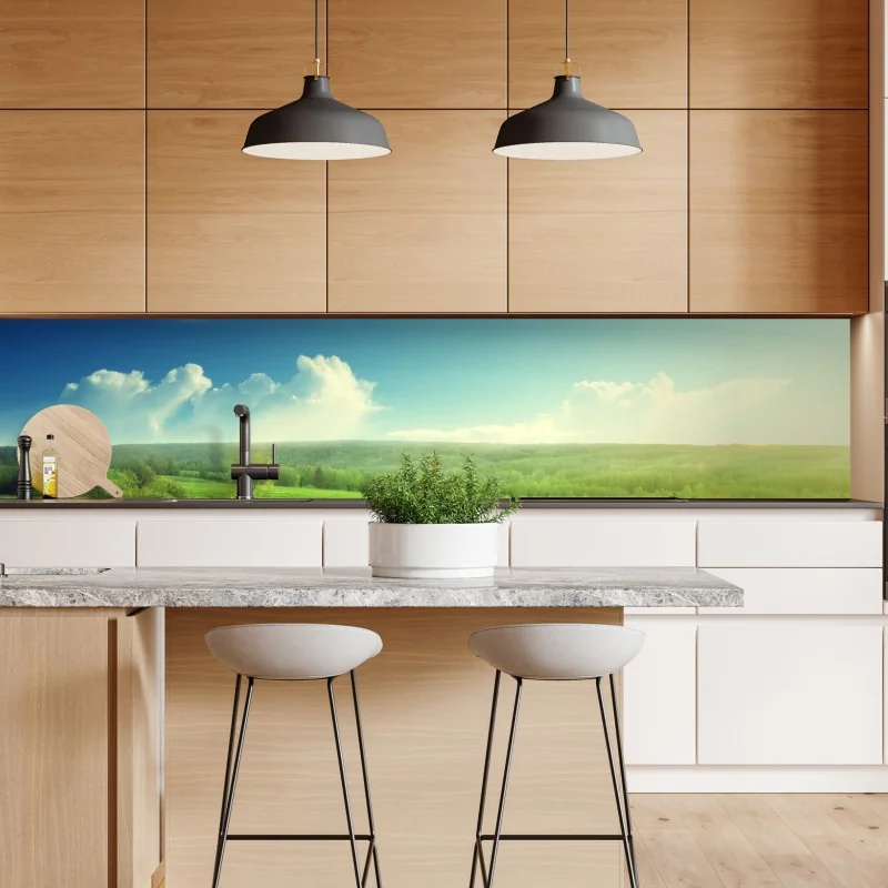 Naklejka repozycjonowalna tropikalne liście z geometrycznym wzorem – Wallissimo®