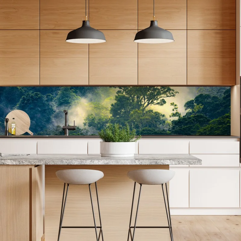 Naklejka repozycjonowalna unoszące się pęcherzyki oleju na głębokim gradiencie – Wallissimo®