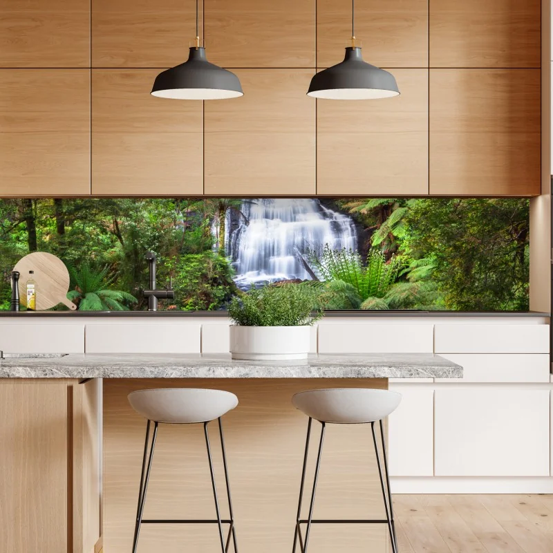 Naklejka repozycjonowalna odważne czerwone geometryczne bloki – Wallissimo®