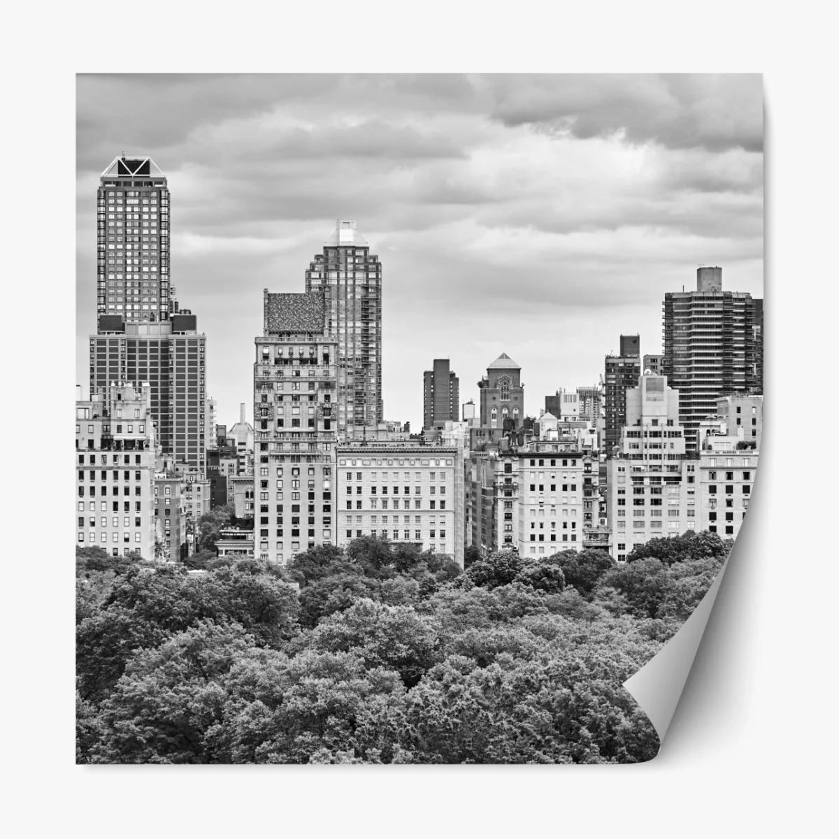 Naklejka repozycjonowalna Manhattan panorama Upper East Side w czerni i bieli – Wallissimo® Naklejka repozycjonowalna Manhattan panorama Upper East Side w czerni i bieli – Wallissimo®