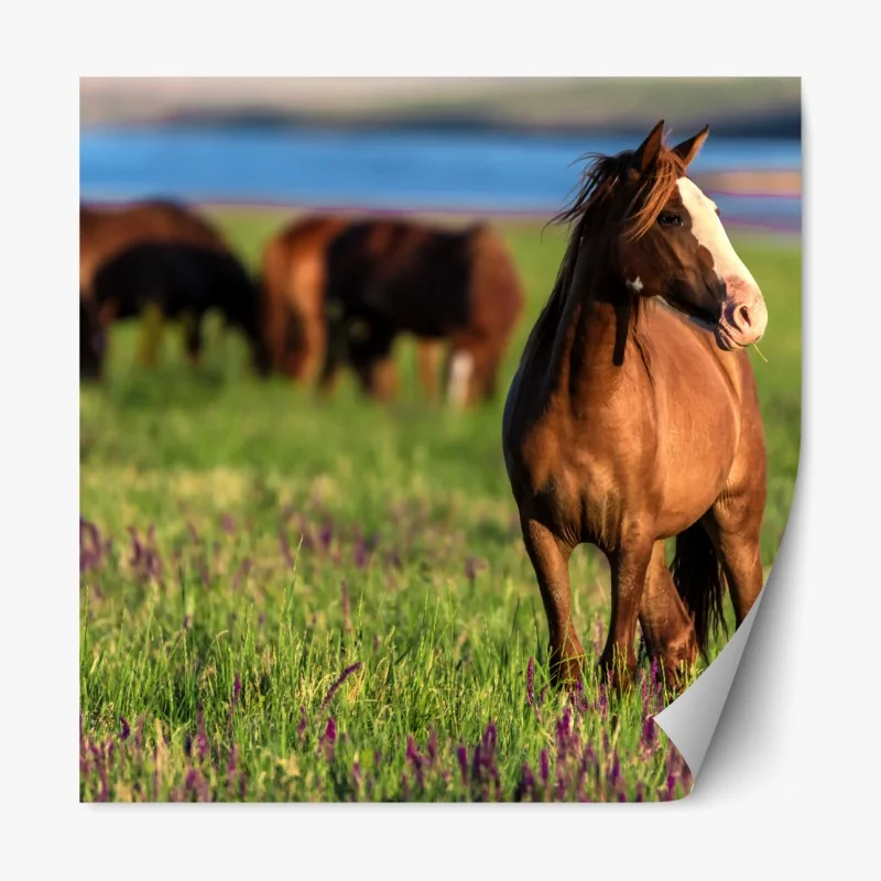 Naklejka repozycjonowalna egzotyczny wzór z gepardami i różami – Wallissimo®