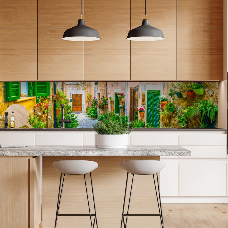 Naklejka repozycjonowalna beżowa tekstura marmuru z białymi żyłami – Wallissimo®