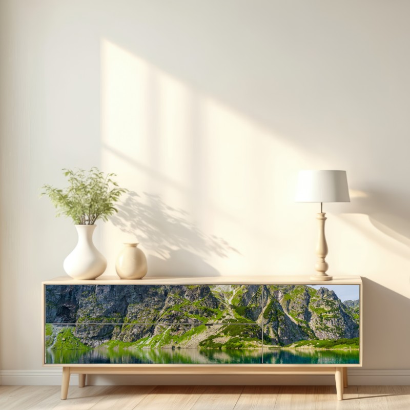 Naklejka repozycjonowalna Czarny Staw górskie odbicie Tatry – Wallissimo® Naklejka repozycjonowalna Czarny Staw górskie odbicie Tatry – Wallissimo®