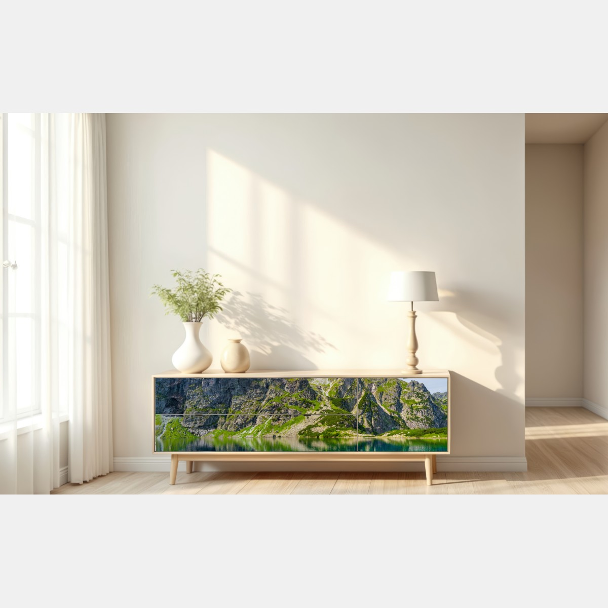 Naklejka repozycjonowalna Czarny Staw górskie odbicie Tatry – Wallissimo® Naklejka repozycjonowalna Czarny Staw górskie odbicie Tatry – Wallissimo®