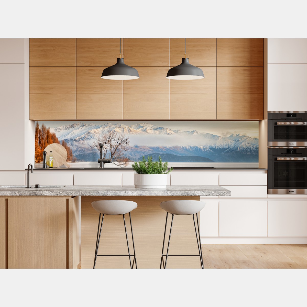 Naklejka repozycjonowalna samotne drzewo nad jeziorem Wanaka – Wallissimo® Naklejka repozycjonowalna samotne drzewo nad jeziorem Wanaka – Wallissimo®