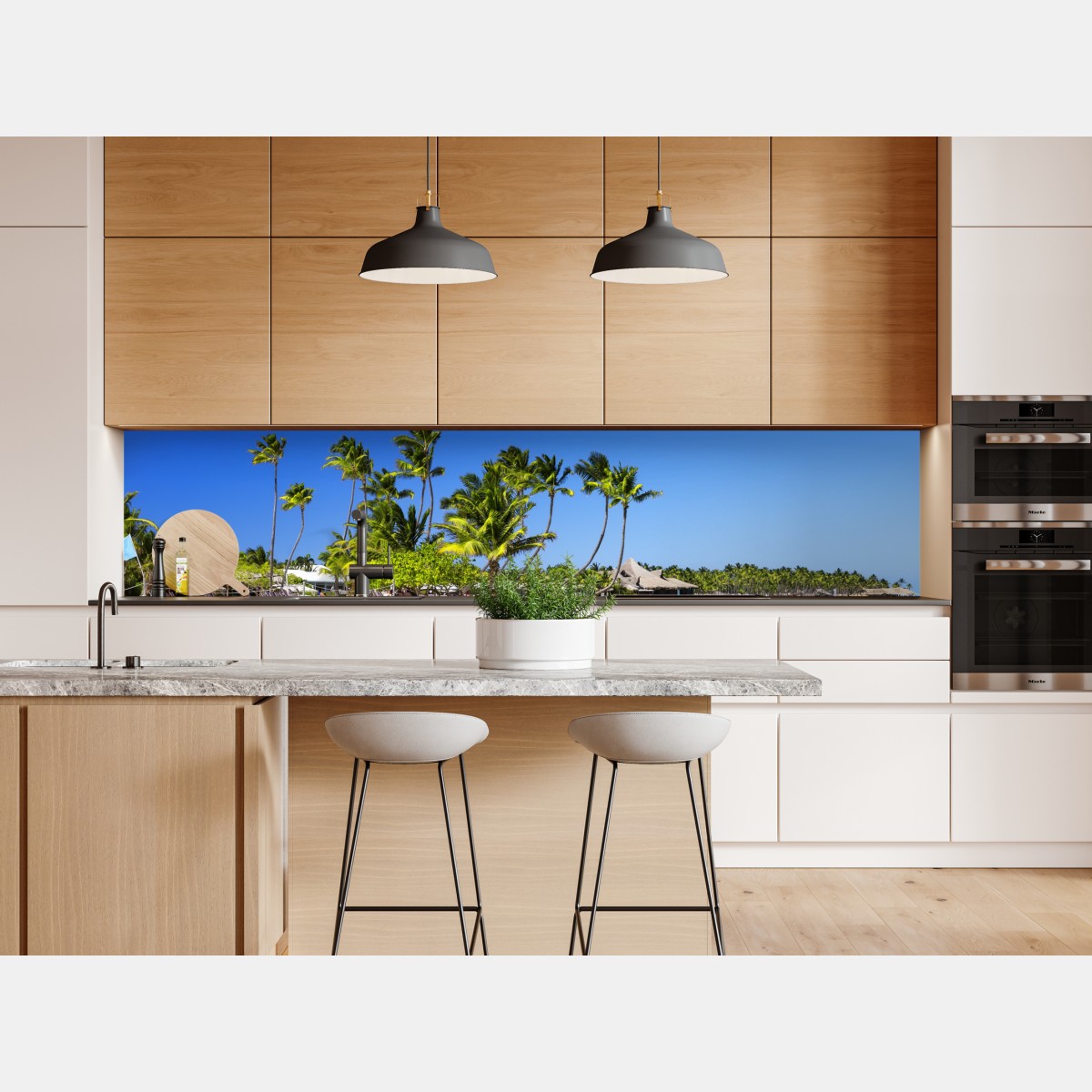 Naklejka repozycjonowalna tropikalna plaża w Cap Cana – Wallissimo® Naklejka repozycjonowalna tropikalna plaża w Cap Cana – Wallissimo®