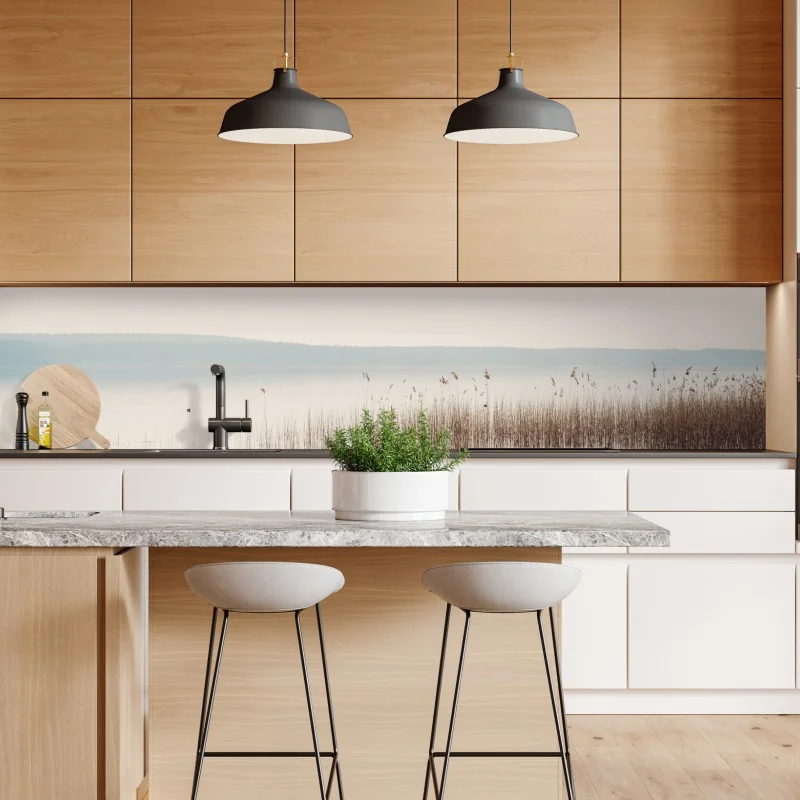 Naklejka repozycjonowalna pastelowa botaniczna waza z liśćmi – Wallissimo®