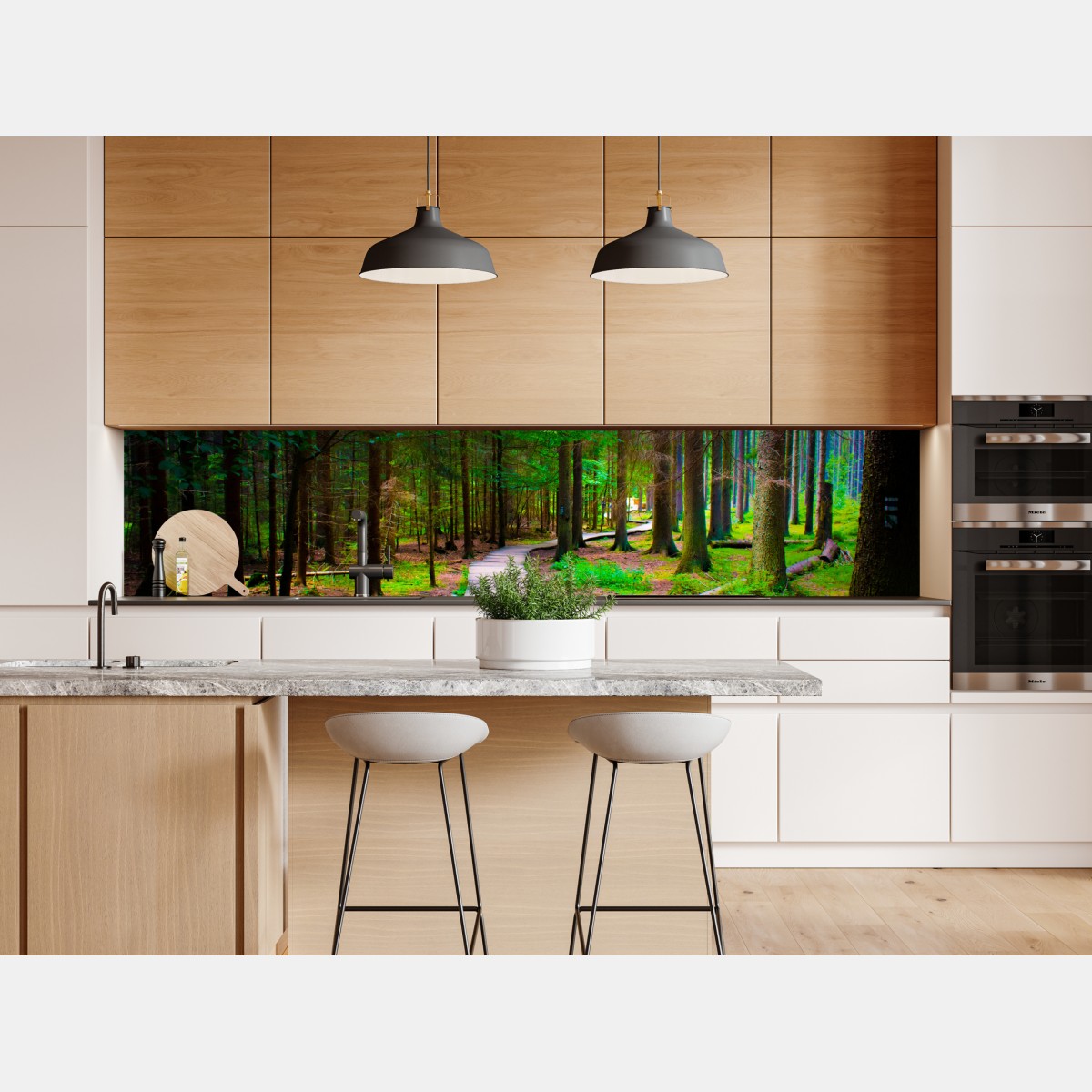 Naklejka repozycjonowalna spokojna leśna kładka – Wallissimo®