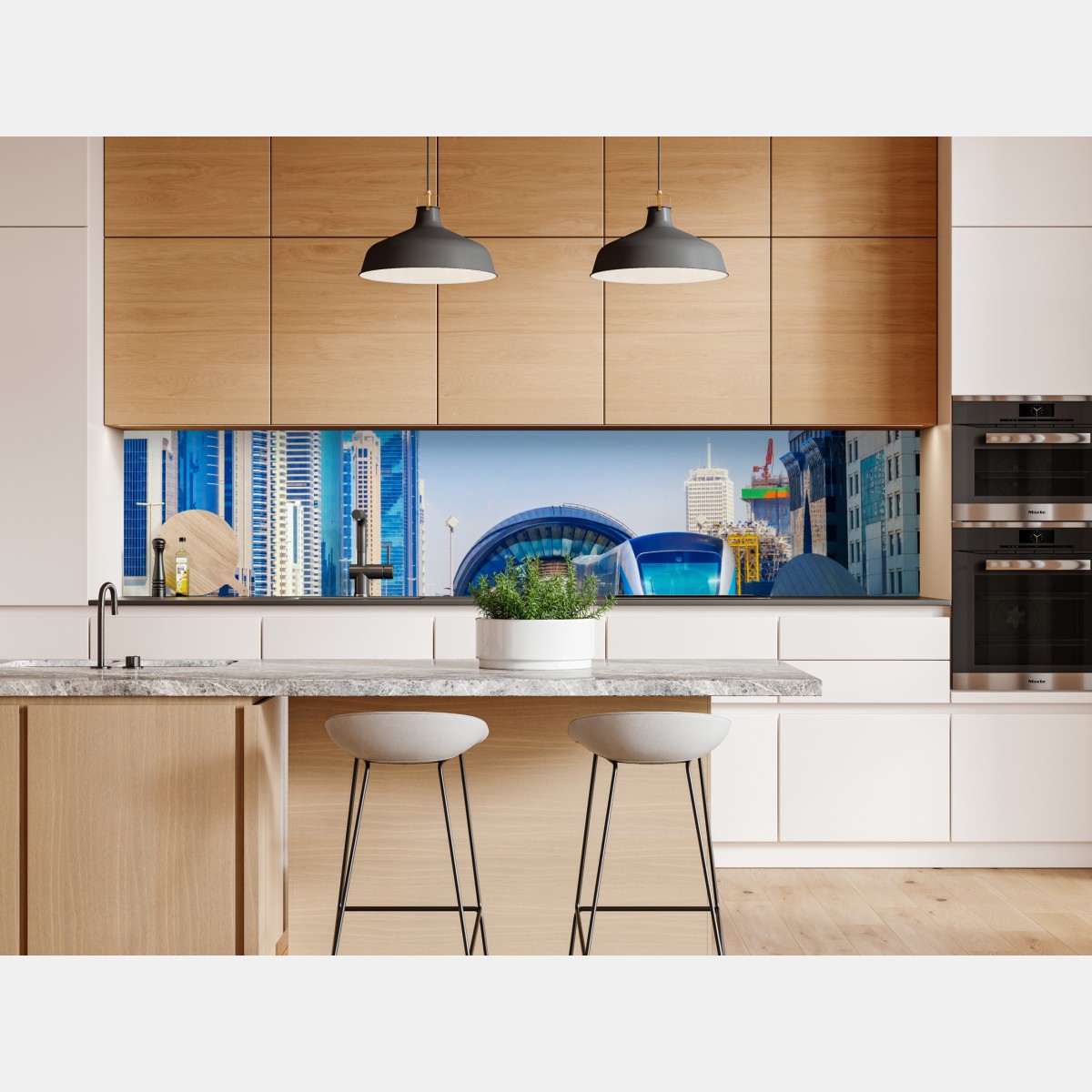 Naklejka repozycjonowalna miejski pociąg metra w słońcu – Wallissimo® Naklejka repozycjonowalna miejski pociąg metra w słońcu – Wallissimo®