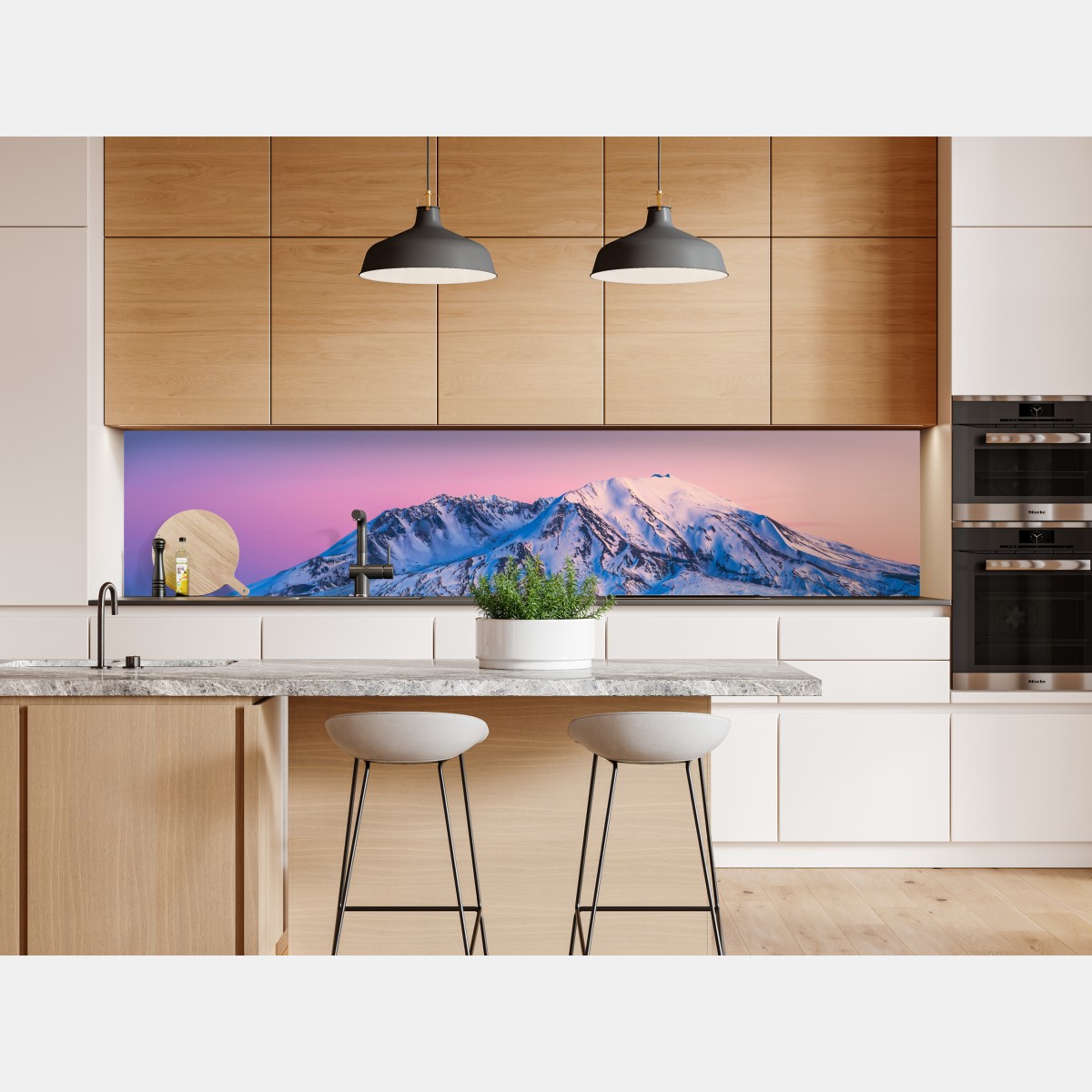 Naklejka repozycjonowalna zachód słońca nad Mount St. Helens w zimie – Wallissimo® Naklejka repozycjonowalna zachód słońca nad Mount St. Helens w zimie – Wallissimo®