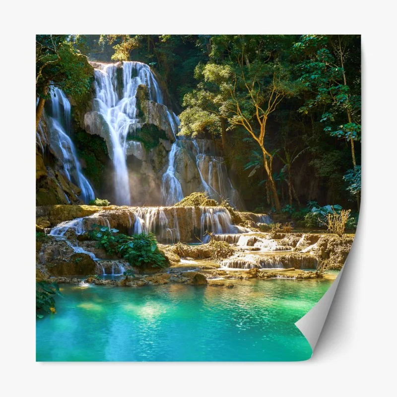 Naklejka repozycjonowalna czarny marmur z białymi żyłkami – Wallissimo®