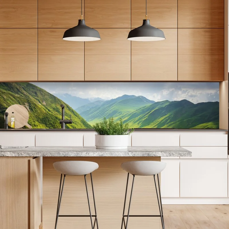 Naklejka repozycjonowalna Toskańskie pagórki o zachodzie słońca – Wallissimo®