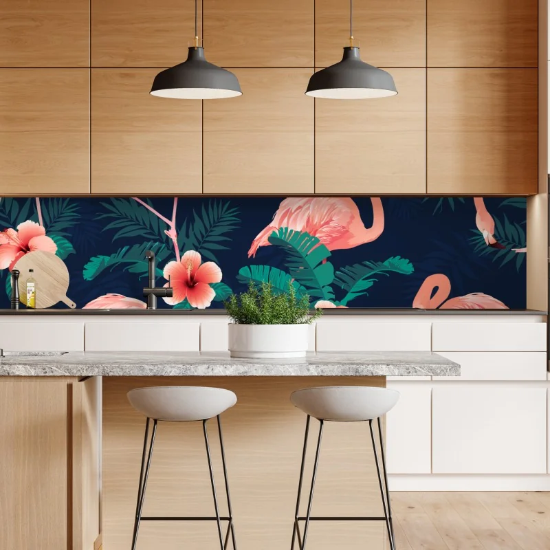 Naklejka repozycjonowalna zaczarowany zielony leśny strumień – Wallissimo®