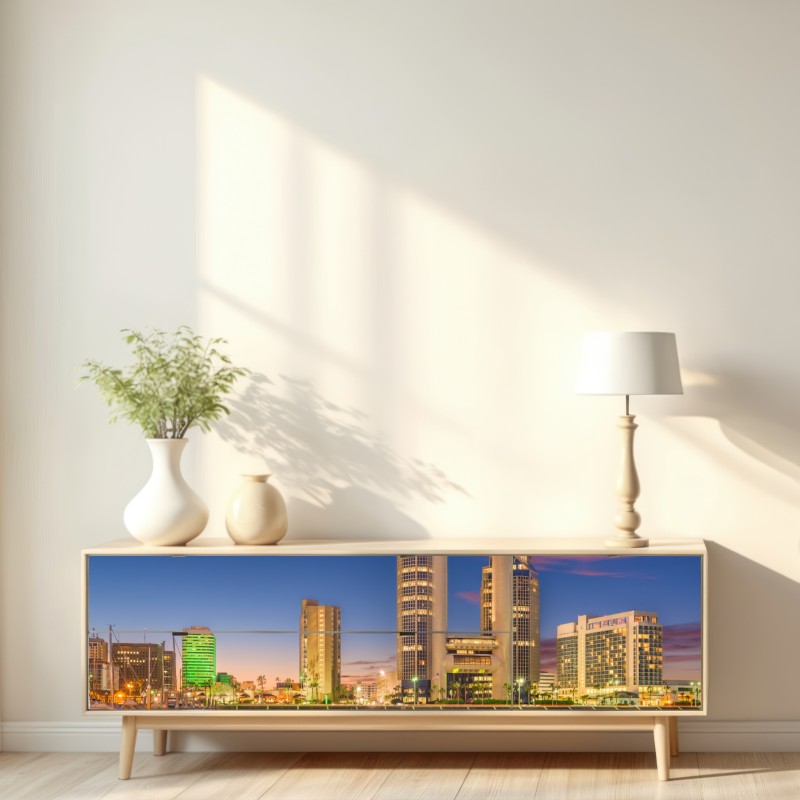 Naklejka repozycjonowalna Corpus Christi panorama miasta o zmierzchu – Wallissimo® Naklejka repozycjonowalna Corpus Christi panorama miasta o zmierzchu – Wallissimo®