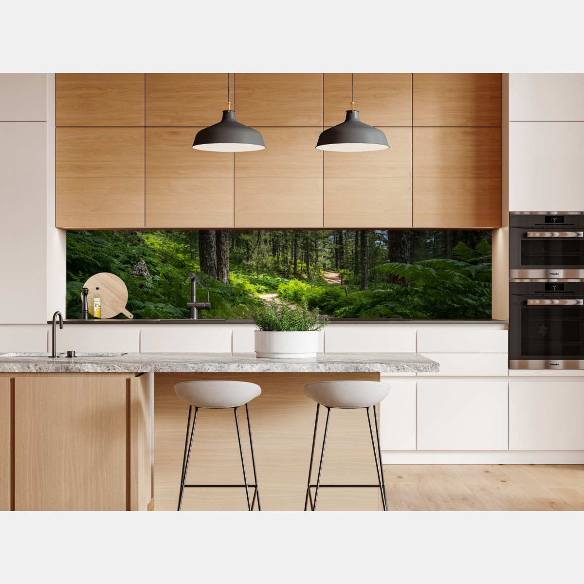 Naklejka repozycjonowalna spokojna ścieżka leśna wśród bujnej zieleni – Wallissimo® Naklejka repozycjonowalna spokojna ścieżka leśna wśród bujnej zieleni – Wallissimo®