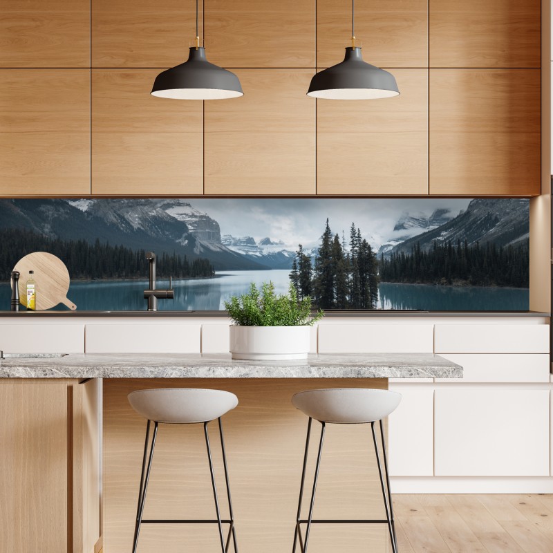 Naklejka repozycjonowalna spokojny morski pejzaż z formacjami skalnymi o zachodzie słońca – Wallissimo®