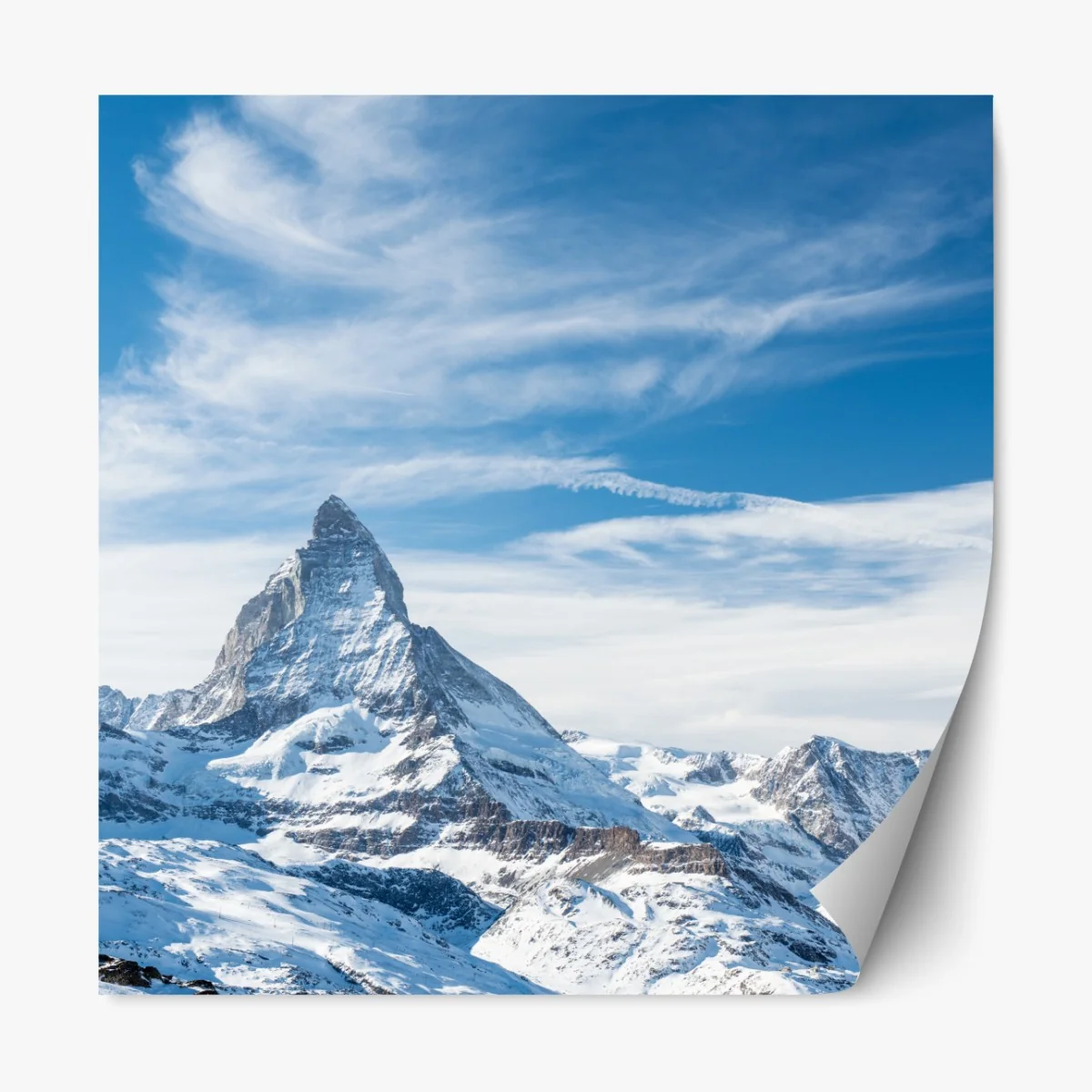 Naklejka repozycjonowalna majestatyczny alpejski szczyt w Alpach – Wallissimo® Naklejka repozycjonowalna majestatyczny alpejski szczyt w Alpach – Wallissimo®