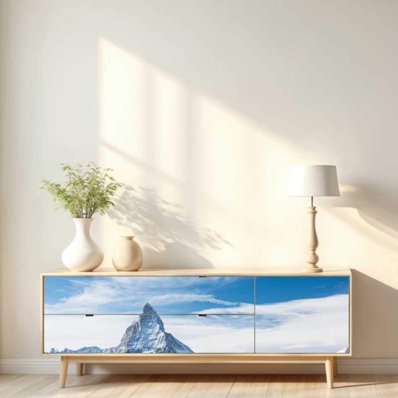 Naklejka repozycjonowalna majestatyczny alpejski szczyt w Alpach – Wallissimo® Naklejka repozycjonowalna majestatyczny alpejski szczyt w Alpach – Wallissimo®