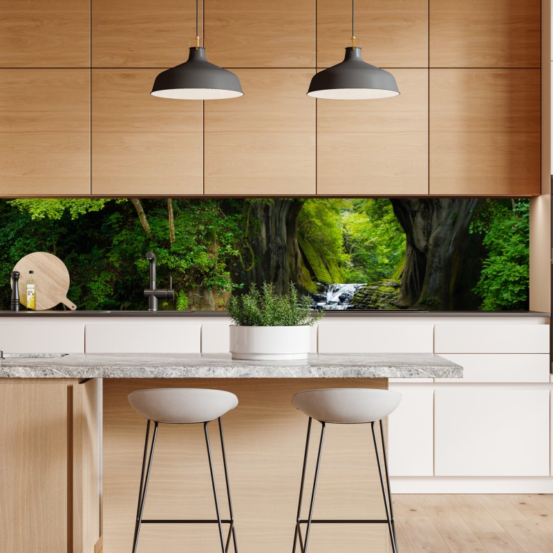 Naklejka repozycjonowalna spokojne drewniane molo o zachodzie słońca – Wallissimo®