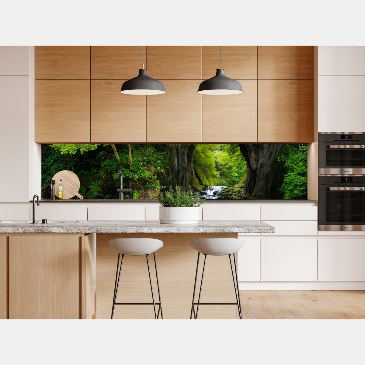 Naklejka repozycjonowalna ukryty wodospad w skalnym łuku – Wallissimo® Naklejka repozycjonowalna ukryty wodospad w skalnym łuku – Wallissimo®