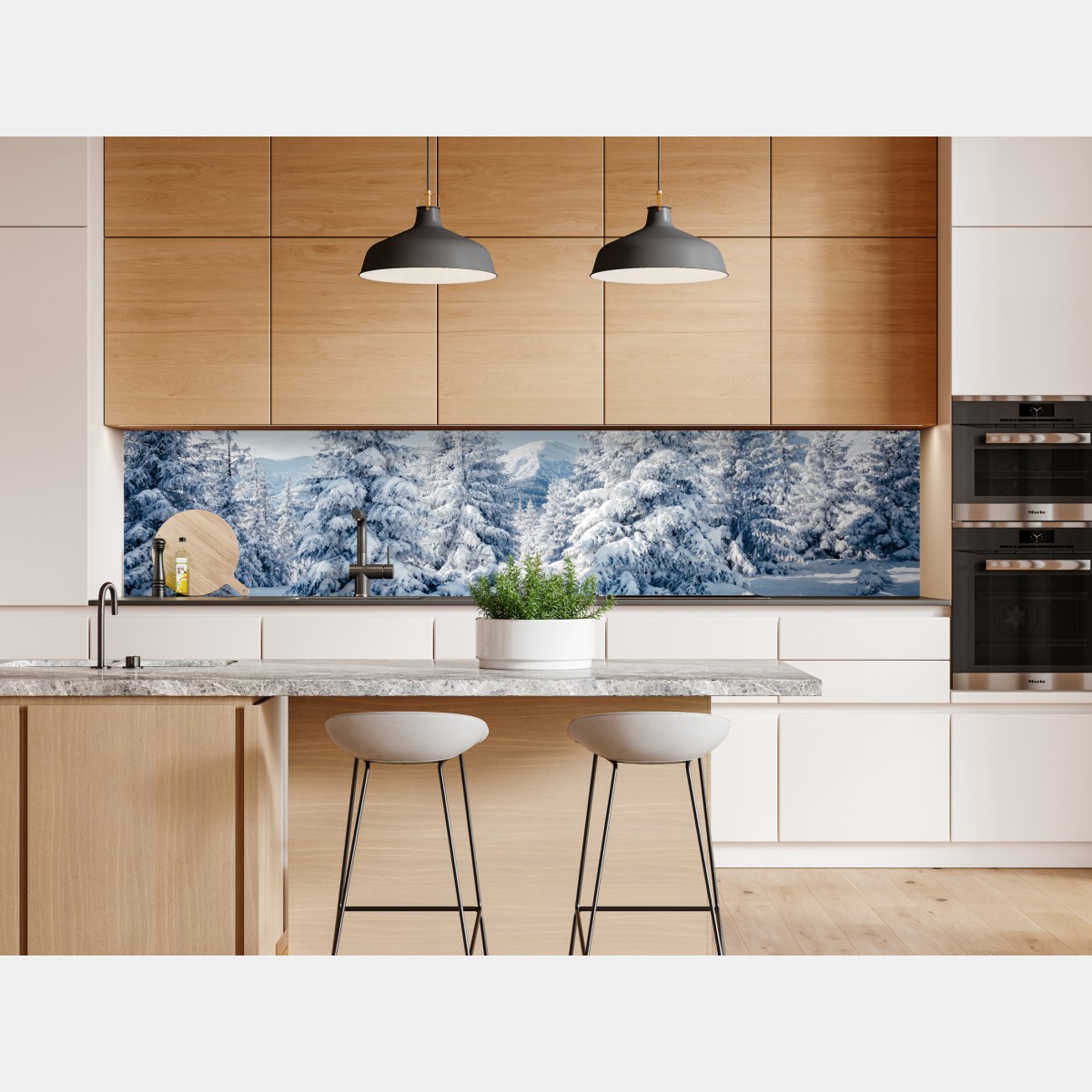 Naklejka repozycjonowalna zimowy spokój w Karpatach – Wallissimo® Naklejka repozycjonowalna zimowy spokój w Karpatach – Wallissimo®