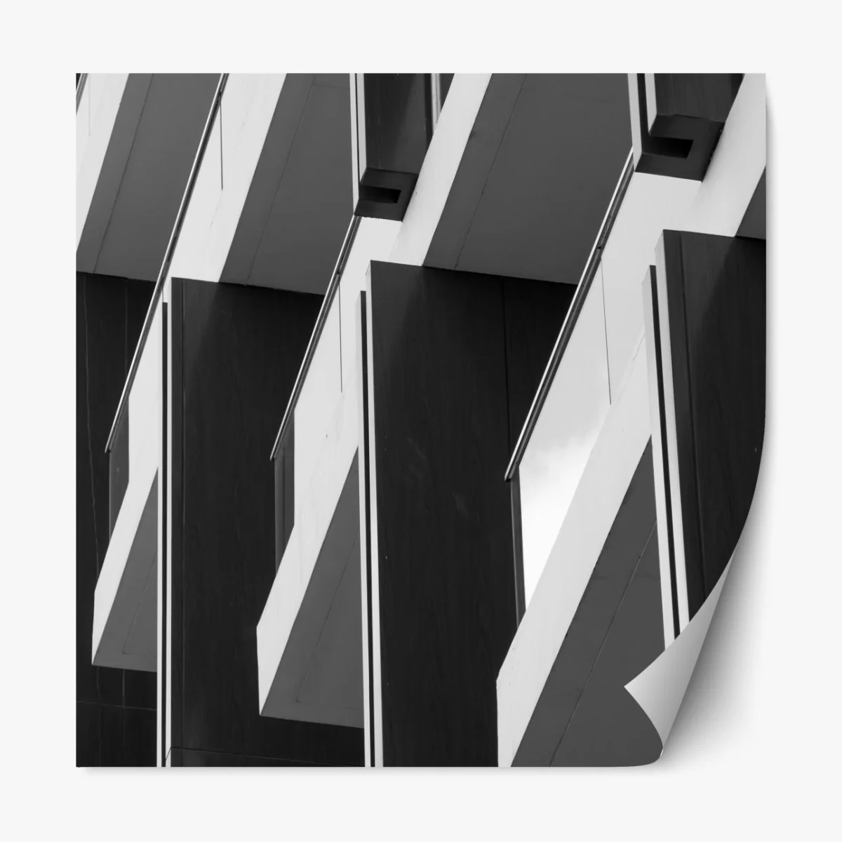 Naklejka repozycjonowalna geometryczny wzór balkonów – Wallissimo® Naklejka repozycjonowalna geometryczny wzór balkonów – Wallissimo®