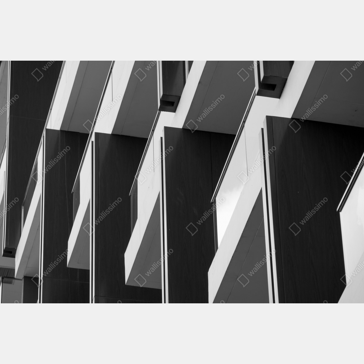 Naklejka repozycjonowalna geometryczny wzór balkonów – Wallissimo® Naklejka repozycjonowalna geometryczny wzór balkonów – Wallissimo®