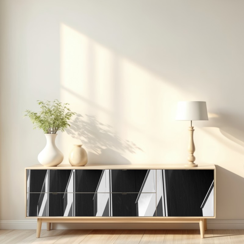 Naklejka repozycjonowalna geometryczny wzór balkonów – Wallissimo® Naklejka repozycjonowalna geometryczny wzór balkonów – Wallissimo®