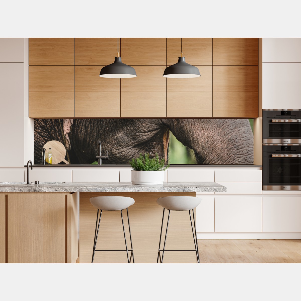 Naklejka repozycjonowalna zbliżenie na słonia azjatyckiego – Wallissimo® Naklejka repozycjonowalna zbliżenie na słonia azjatyckiego – Wallissimo®