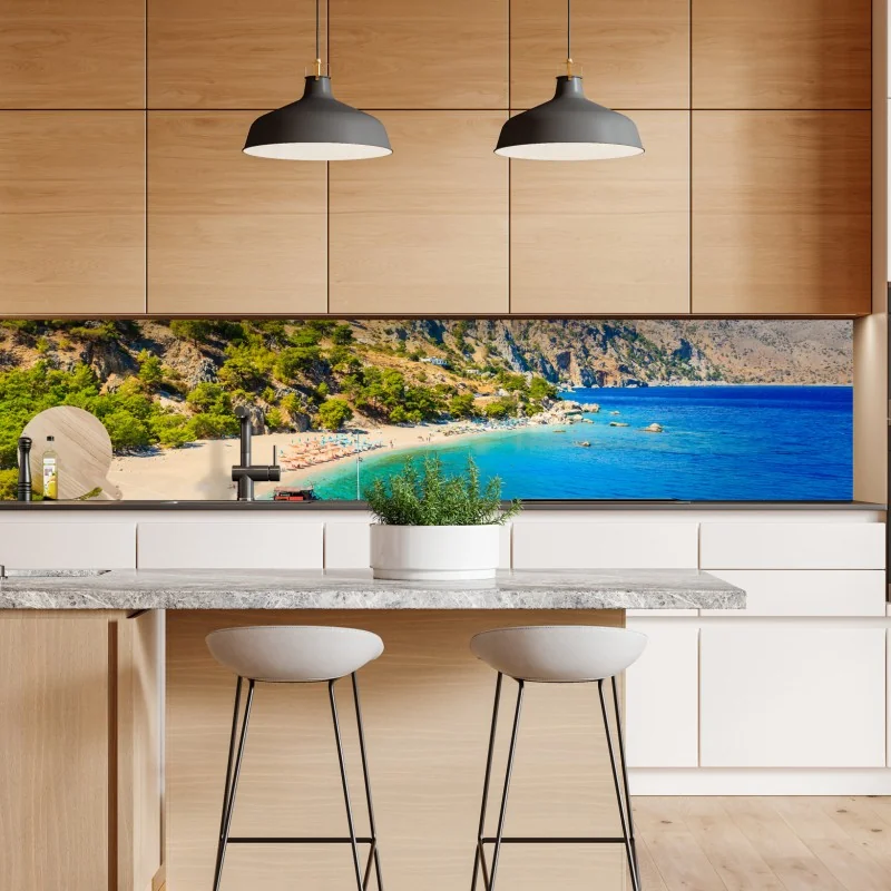 Naklejka repozycjonowalna złote jesienne wzgórza o zachodzie słońca – Wallissimo®