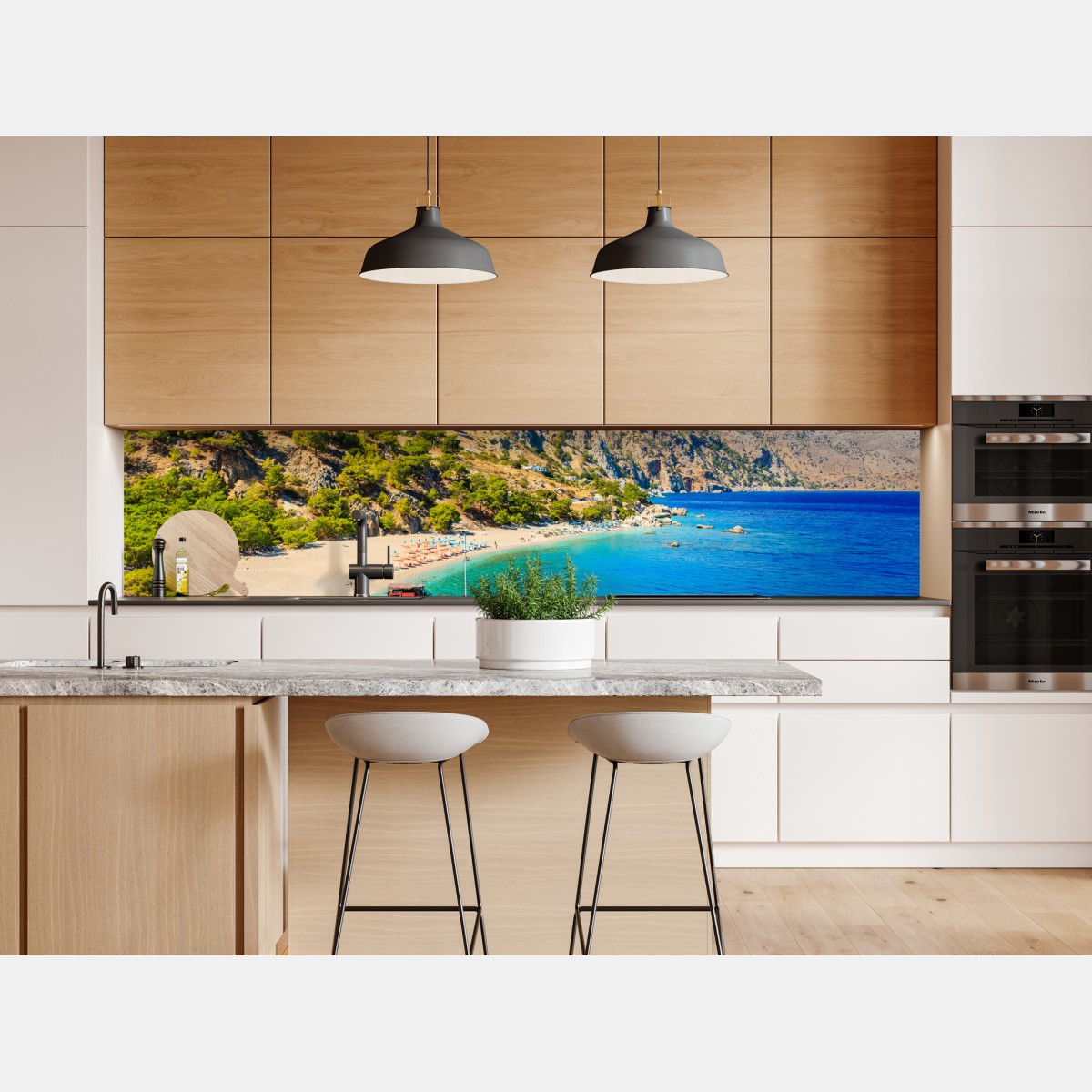 Naklejka repozycjonowalna żaglówka na plaży Apella, Karpathos – Wallissimo® Naklejka repozycjonowalna żaglówka na plaży Apella, Karpathos – Wallissimo®