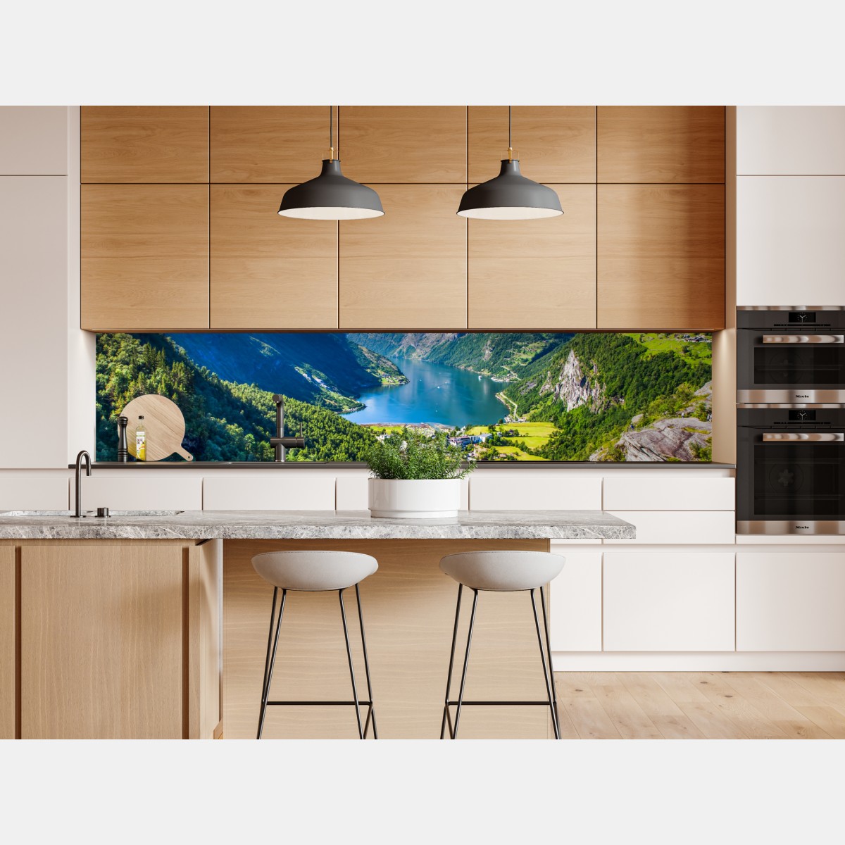 Naklejka repozycjonowalna Geirangerfjord panorama górska – Wallissimo® Naklejka repozycjonowalna Geirangerfjord panorama górska – Wallissimo®