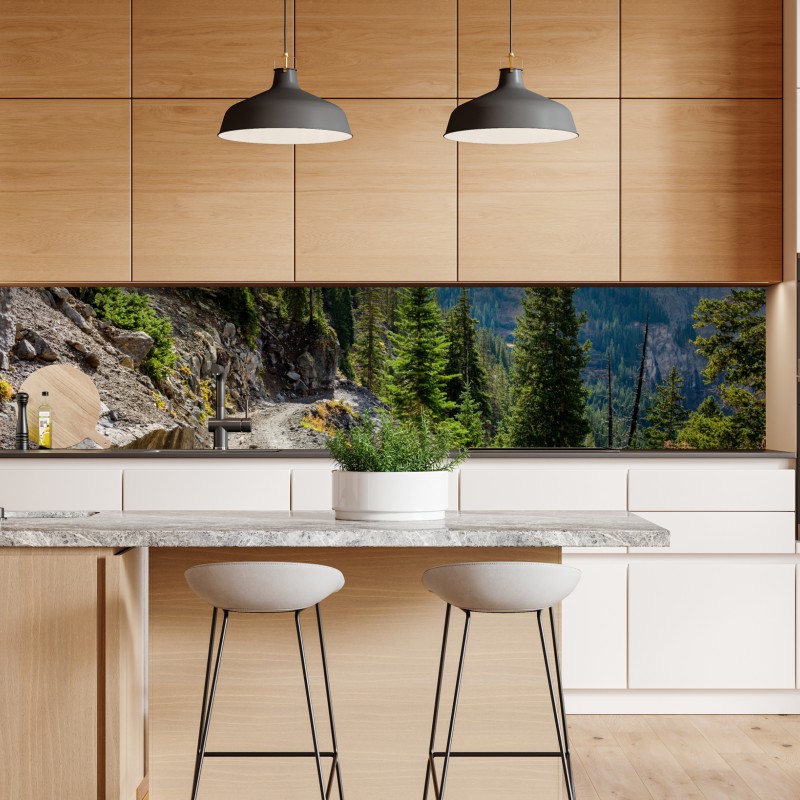 Naklejka repozycjonowalna tropikalny wzór botaniczny z tukanem – Wallissimo®