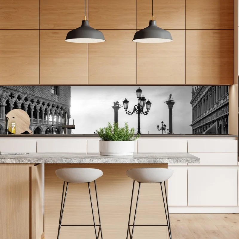 Naklejka repozycjonowalna monochromatyczna tekstura marmuru – Wallissimo®