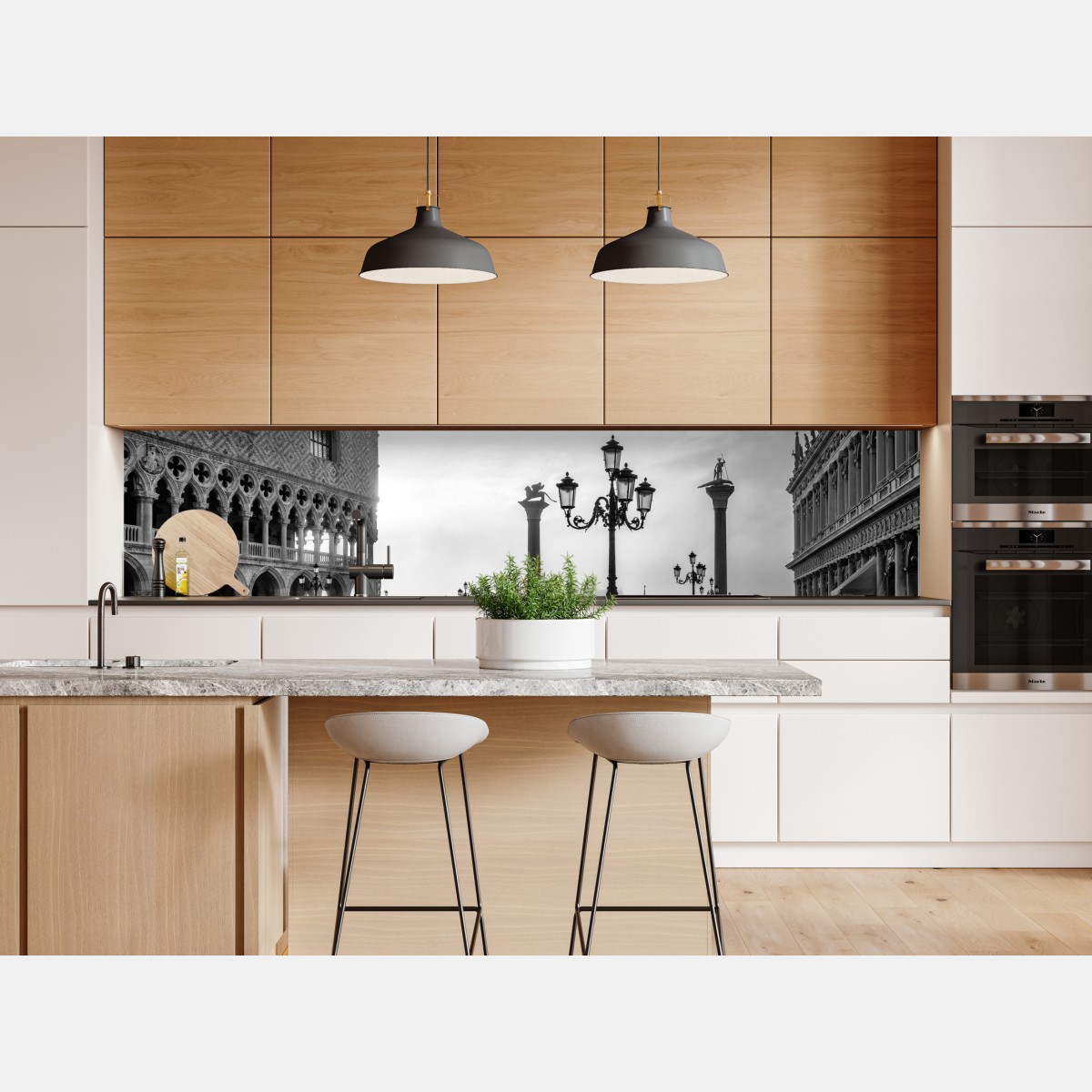 Naklejka repozycjonowalna Wenecja plac w porannej mgle – Wallissimo® Naklejka repozycjonowalna Wenecja plac w porannej mgle – Wallissimo®