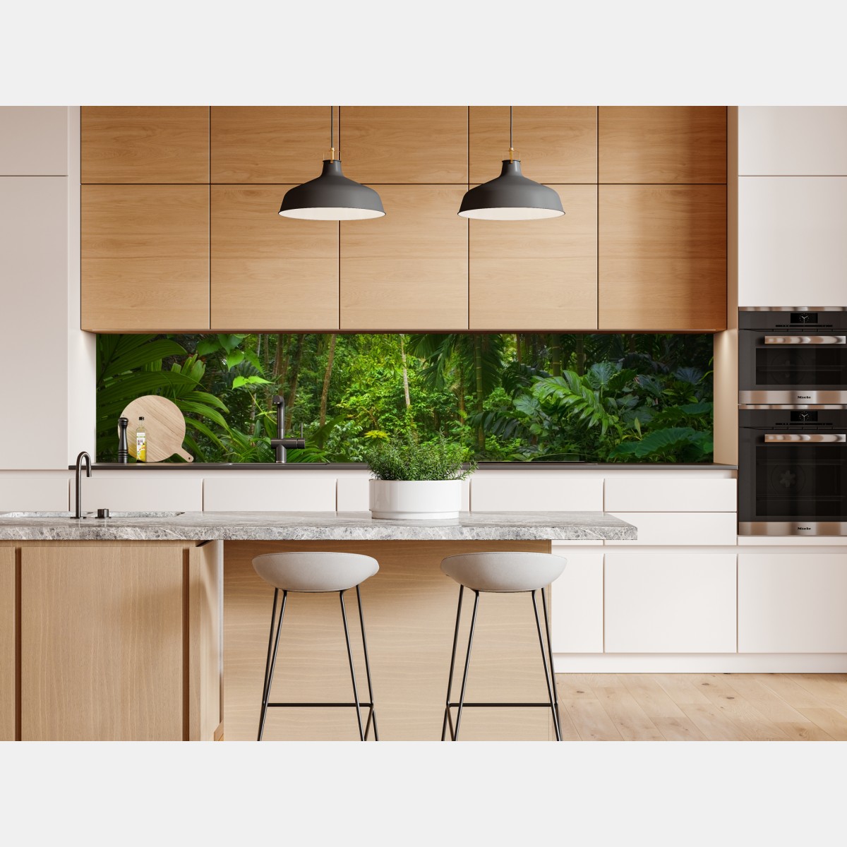 Naklejka repozycjonowalna bujna tropikalna dżungla – Wallissimo® Naklejka repozycjonowalna bujna tropikalna dżungla – Wallissimo®