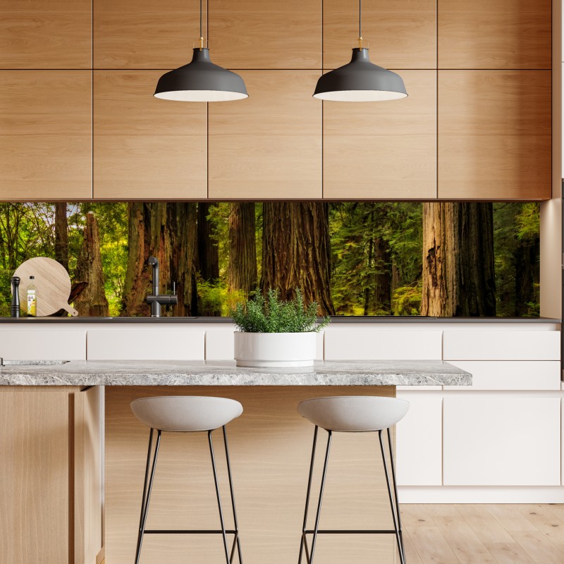 Naklejka repozycjonowalna spokojna ścieżka w bambusowym lesie – Wallissimo®