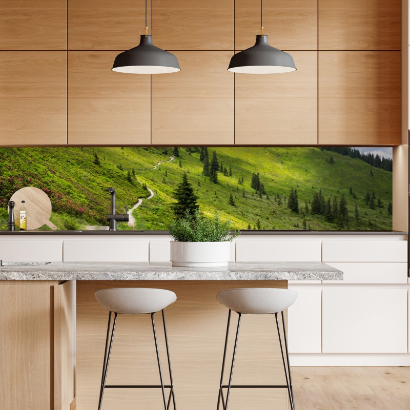 Naklejka repozycjonowalna odrzutowiec na pasie startowym o zachodzie słońca – Wallissimo®