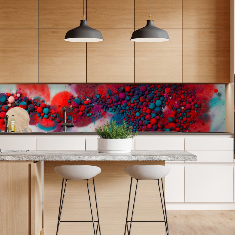 Naklejka repozycjonowalna niebieski kwiatowy wzór toile – Wallissimo®